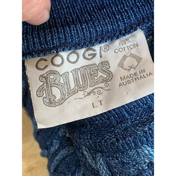 New Coogi 3D Vintage Blue Textured Sweater | Unisex Sweater or Sweater Dress | S - Picture 7 of 9